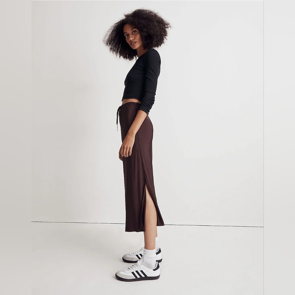 Madewell Star Jacquard Midi Slip Skirt